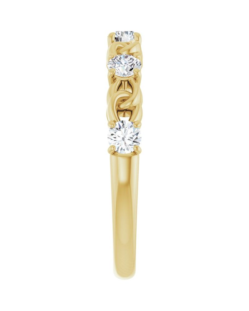 Anel Cravejado Empilhável em Ouro 14k com Diamantes Naturais – Modelo 19