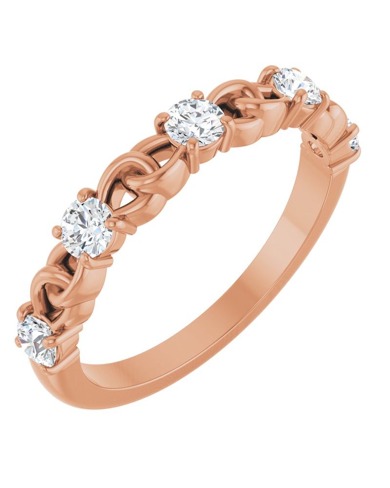 Anel Cravejado Empilhável em Ouro 14k com Diamantes Naturais – Modelo 19