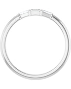 Anel Três Pedras Empilhável em Ouro 14k com Diamantes Naturais – Modelo 2