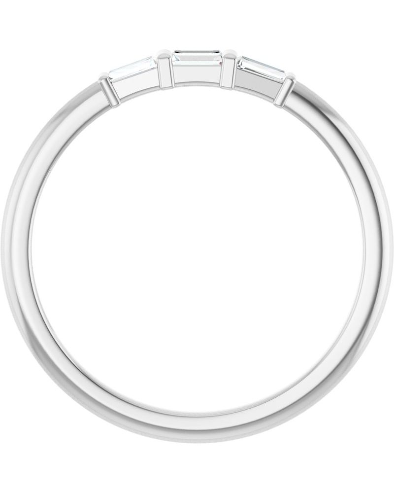 Anel Três Pedras Empilhável em Ouro 14k com Diamantes Naturais – Modelo 2