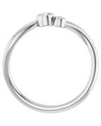 Anel Cravejado com Cravação Bezel em Ouro 14k com Diamantes Naturais