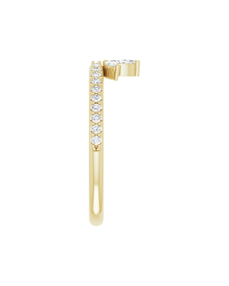 Anel Coroa Cravejado Empilhável em Ouro 14k com Diamantes Naturais