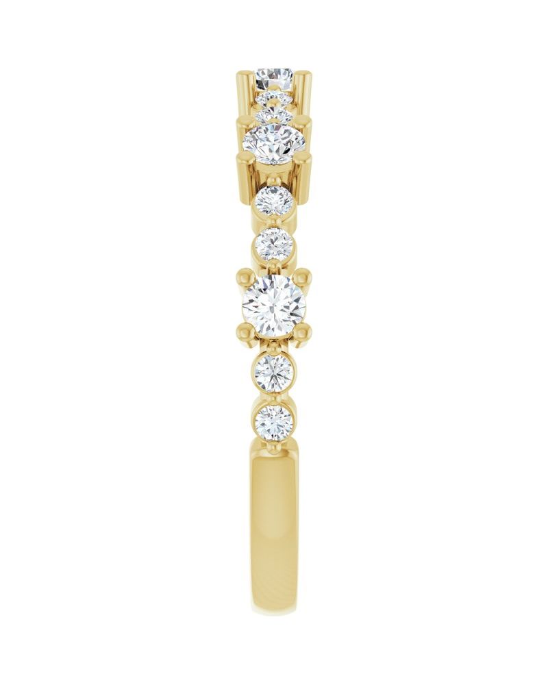 Anel Cravejado Empilhável em Ouro 14k com Diamantes Naturais – Modelo 18