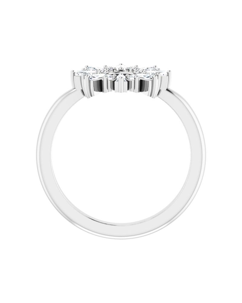 Anel Círculo Cravejado em Ouro 14k com Diamantes Naturais