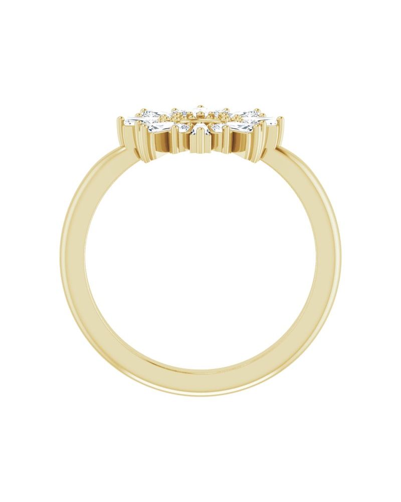 Anel Círculo Cravejado em Ouro 14k com Diamantes Naturais