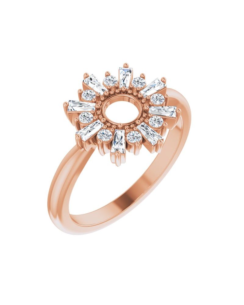Anel Círculo Cravejado em Ouro 14k com Diamantes Naturais