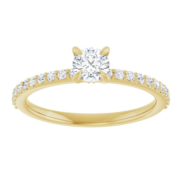 Laterais Cravejadas – Ouro Amarelo 14k – vista de cima