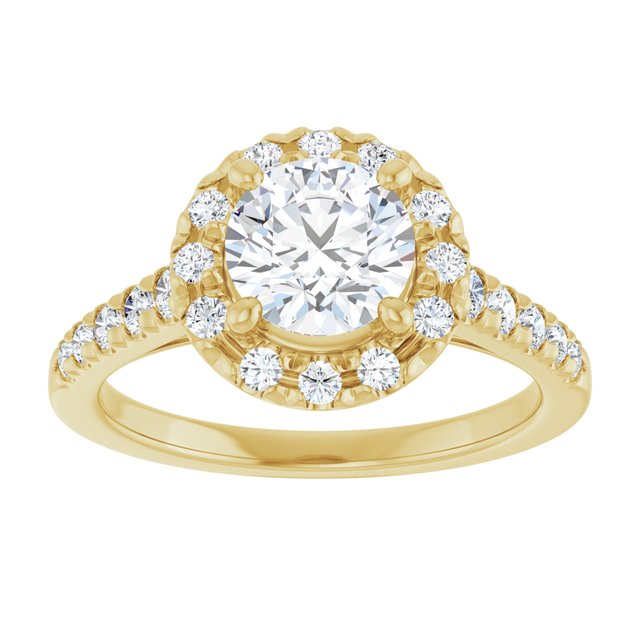 Halo – Modelo 3 – Amarelo 14k – vista de cima