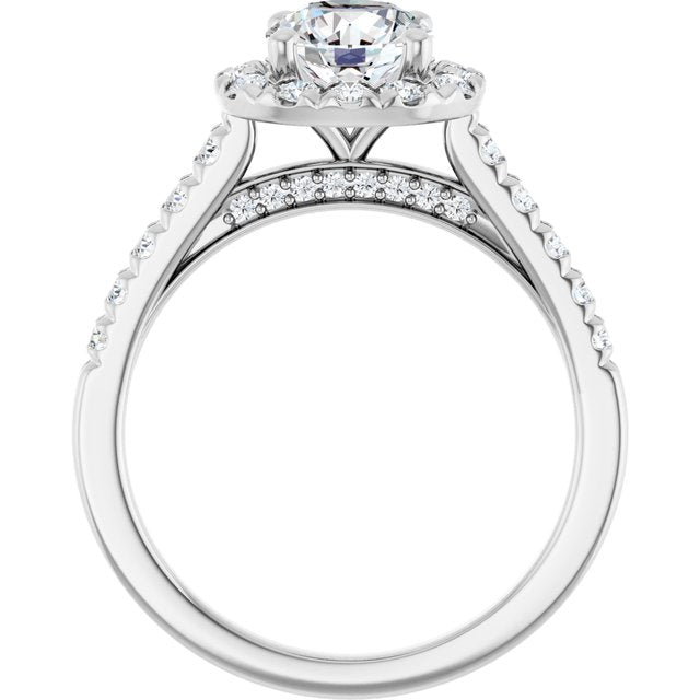 Halo – Modelo 3 – Branco 14k – vista frontal
