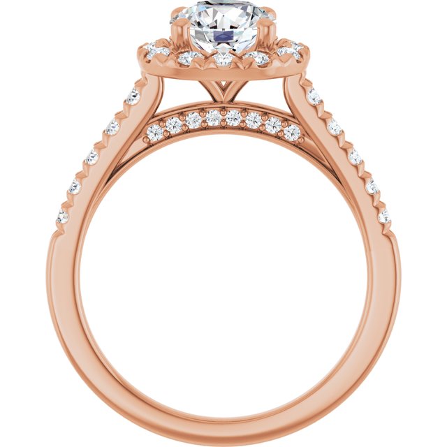 Halo – Modelo 3 – Rosé 14k – vista frontal