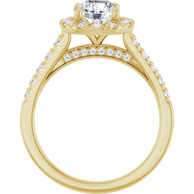 Halo – Modelo 3 – Amarelo 14k – vista frontal
