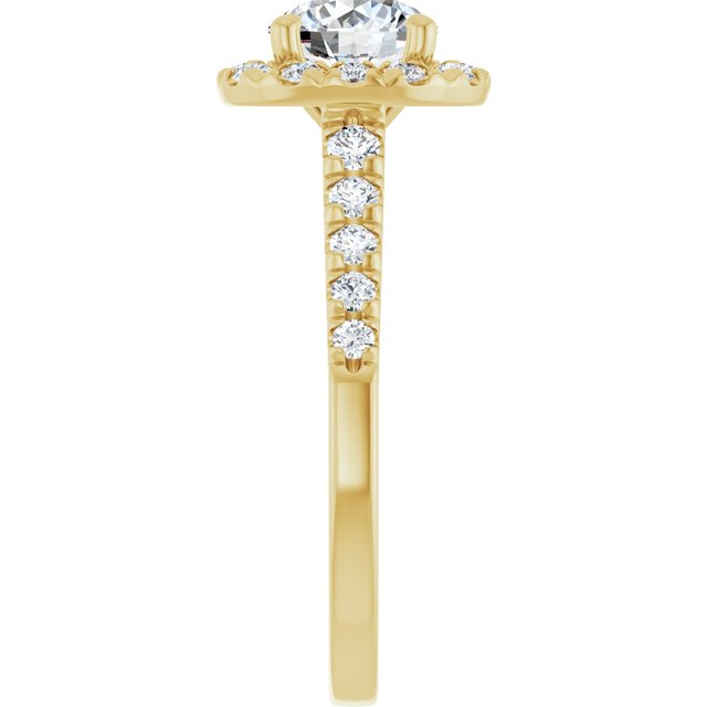 Halo – Modelo 3 – Amarelo 14k – perfil