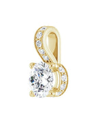 Pingente Cravejado Halo Oculto em Ouro 14k com Diamantes de Laboratório