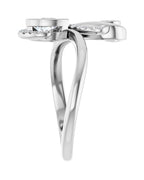 Anel Bypass com Cravação Bezel em Ouro 14k com Diamantes Naturais – Modelo 2