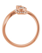 Anel Bypass com Cravação Bezel em Ouro 14k com Diamantes Naturais – Modelo 2