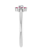 Anel Flor Infantil em Ouro 14k com Diamantes Naturais