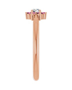 Anel Flor Infantil em Ouro 14k com Diamantes Naturais
