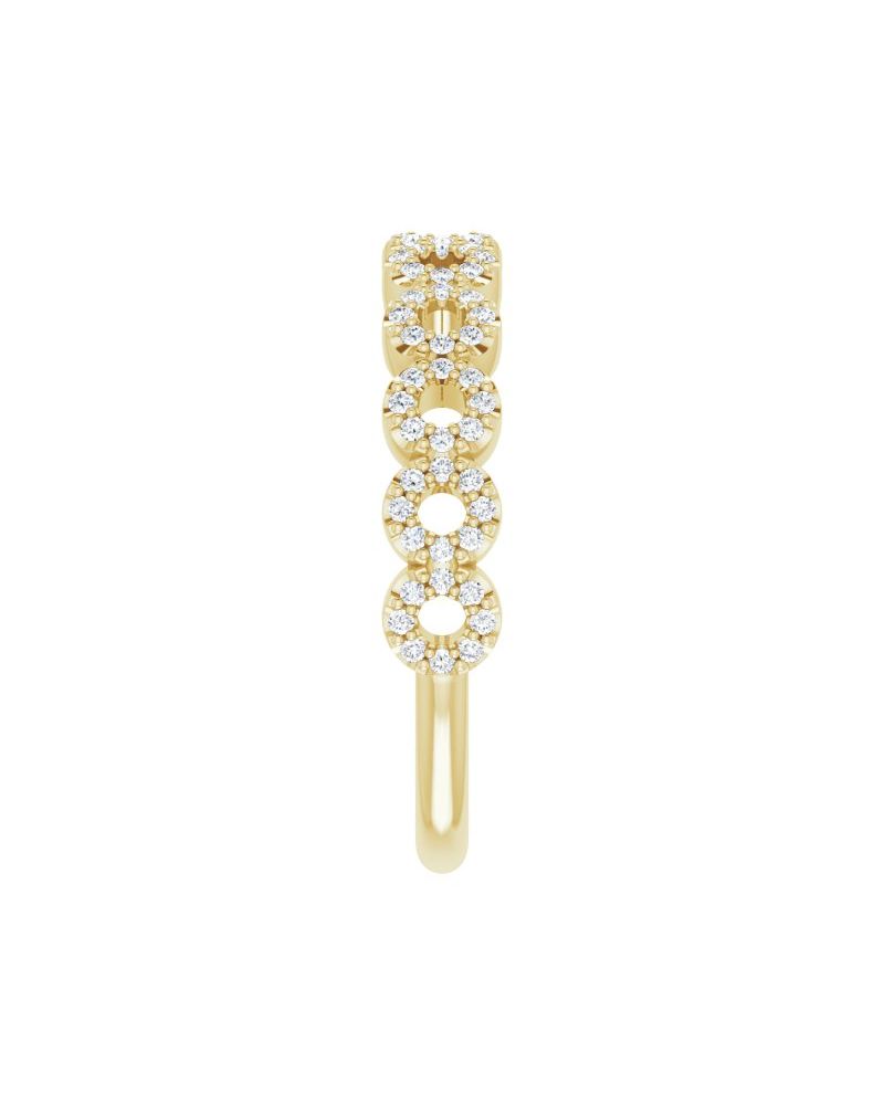 Anel Círculo Cravejado em Ouro 14k com Diamantes Naturais – Modelo 2