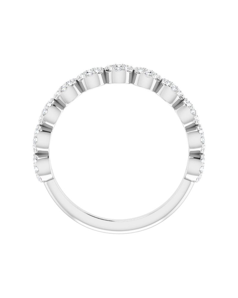 Anel Círculo Cravejado em Ouro 14k com Diamantes Naturais – Modelo 2