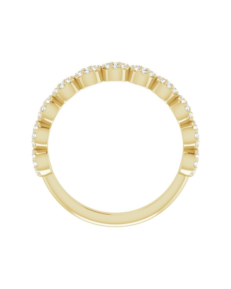 Anel Círculo Cravejado em Ouro 14k com Diamantes Naturais – Modelo 2