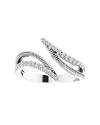 Anel Bypass em Ouro 14k com Diamantes Naturais – Modelo 5