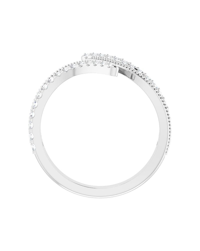 Anel Bypass em Ouro 14k com Diamantes Naturais – Modelo 5