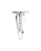 Anel Bypass em Ouro 14k com Diamantes Naturais – Modelo 5