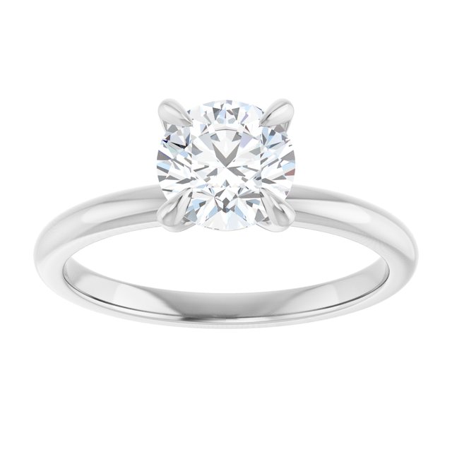 Solitário Delicado – Branco 14k – vista de cima
