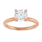 Solitário Delicado – Rosé 14k – vista de cima
