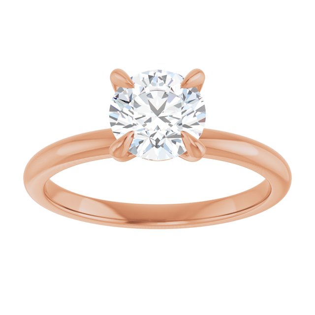 Solitário Delicado – Rosé 14k – vista de cima