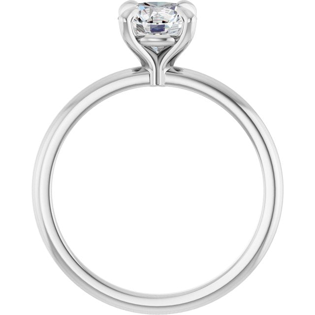 Solitário Delicado – Branco 14k – vista frontal