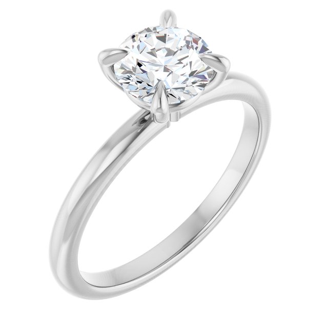 Anel Solitário de Noivado Delicado em Ouro 14k com Diamante Natural – Branco 14k