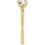 Solitário Delicado – Amarelo 14k – perfil