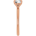 Solitário Delicado – Rosé 14k – perfil