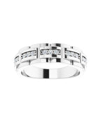 Anel Cravejado em Ouro 14k com Diamantes Negros