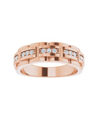 Anel Cravejado em Ouro 14k com Diamantes Negros