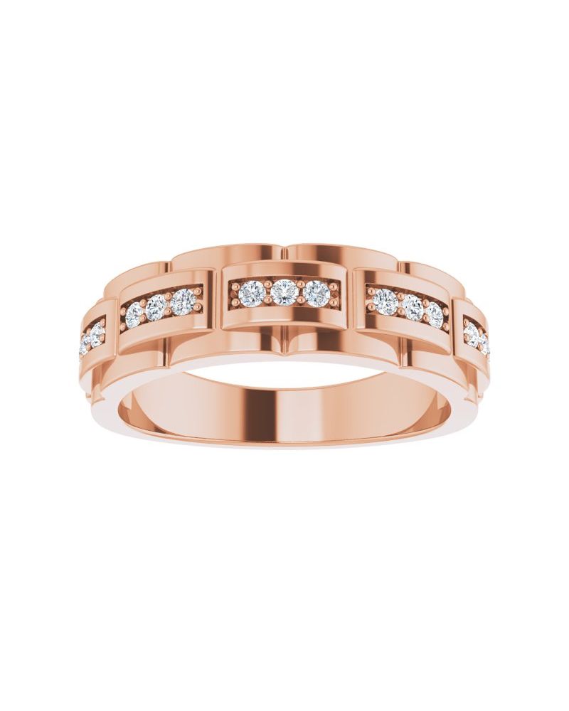 Anel Cravejado em Ouro 14k com Diamantes Negros