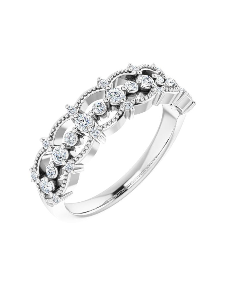 Anel Cravejado em Ouro 14k com Diamantes Naturais – Modelo 19