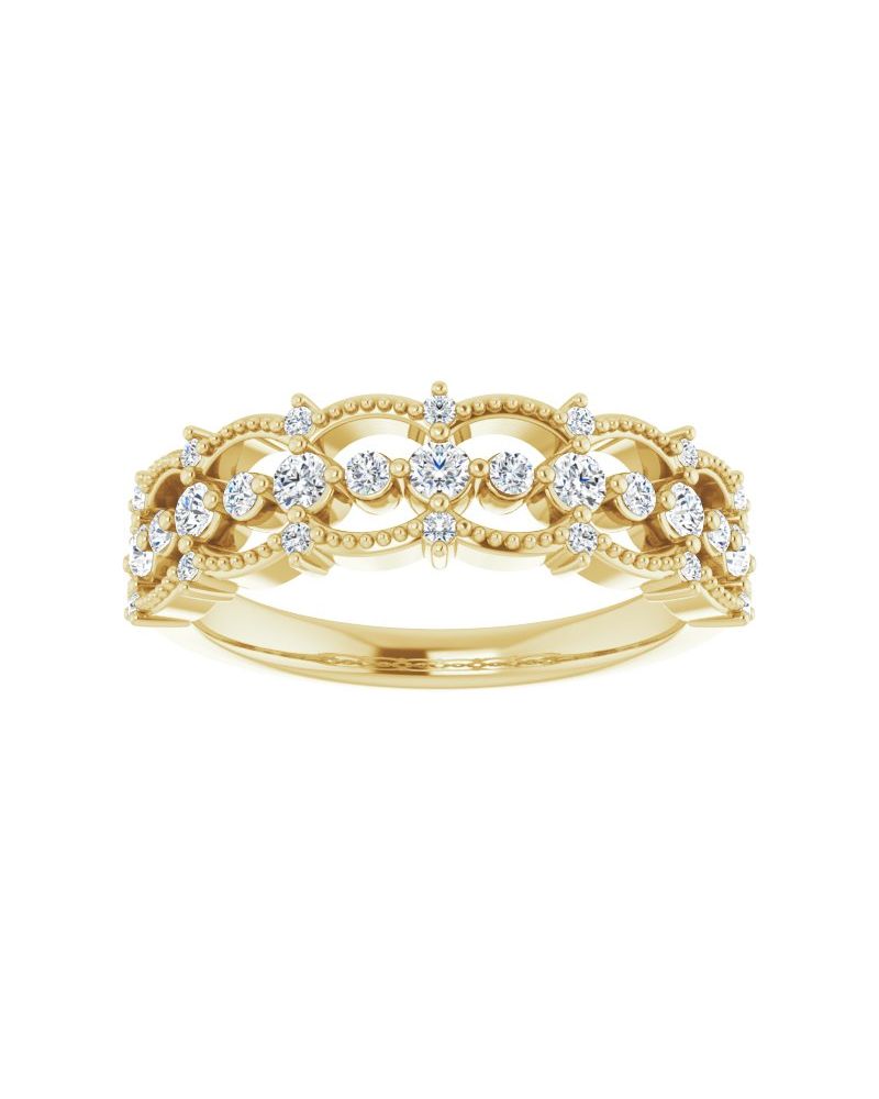 Anel Cravejado em Ouro 14k com Diamantes Naturais – Modelo 19