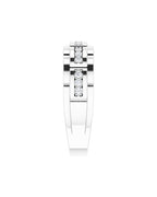 Anel Cravejado em Ouro 14k com Diamantes Negros