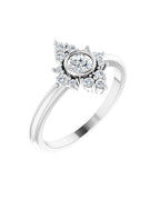 Anel Halo em Ouro 14k com Diamantes Naturais – Modelo 4