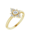 Anel Halo em Ouro 14k com Diamantes Naturais – Modelo 4