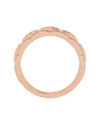 Anel Cravejado em Ouro 14k com Diamantes Negros