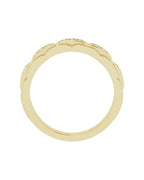 Anel Cravejado em Ouro 14k com Diamantes Negros