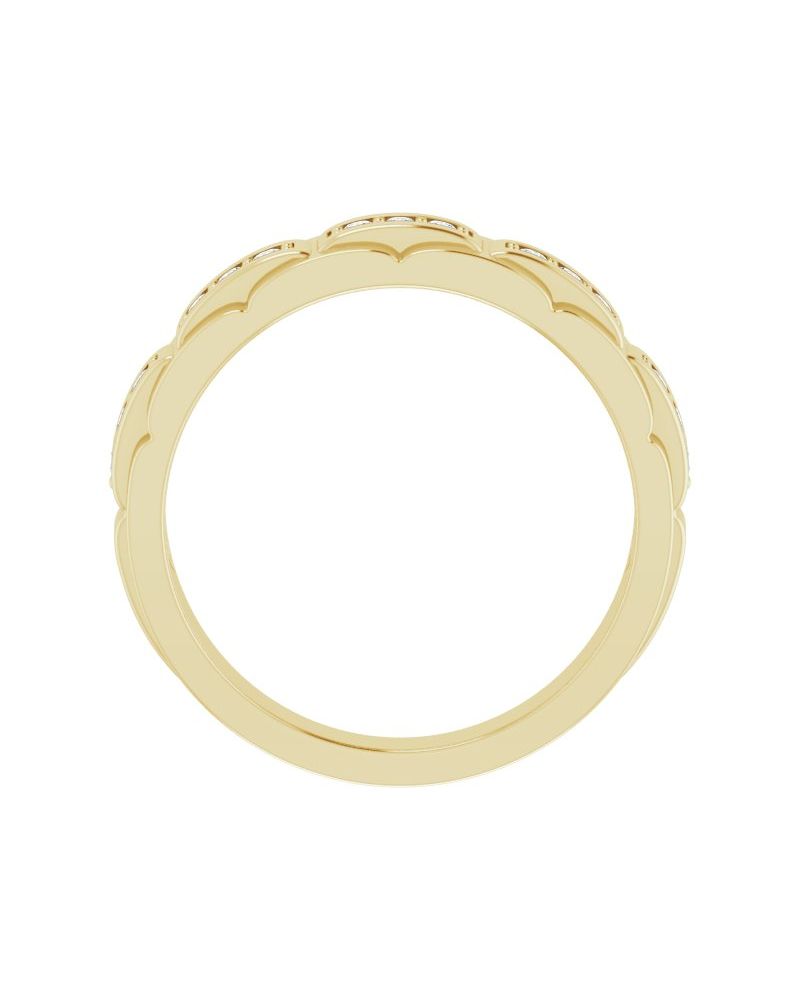 Anel Cravejado em Ouro 14k com Diamantes Negros