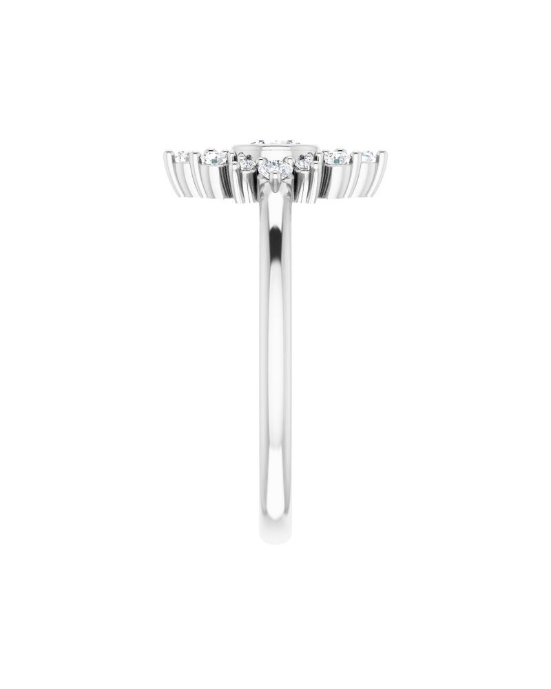 Anel Halo em Ouro 14k com Diamantes Naturais – Modelo 4