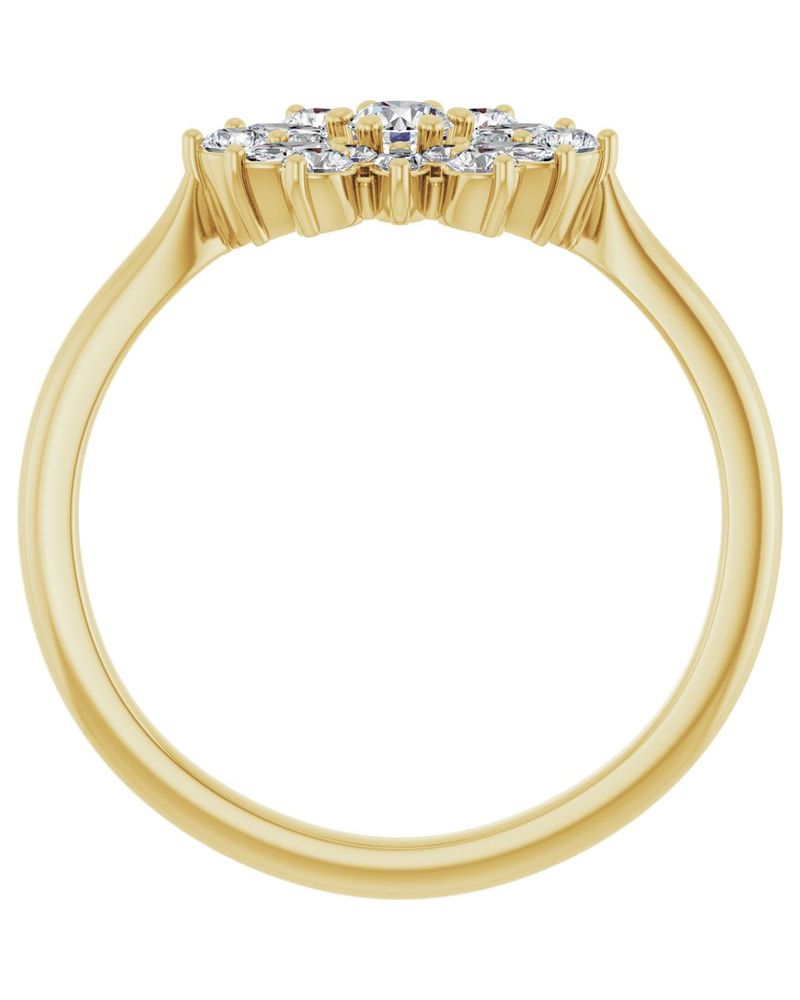 Anel Vintage em Ouro 14k com Diamantes Naturais – Modelo 5