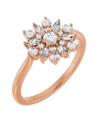 Anel Vintage em Ouro 14k com Diamantes Naturais – Modelo 5