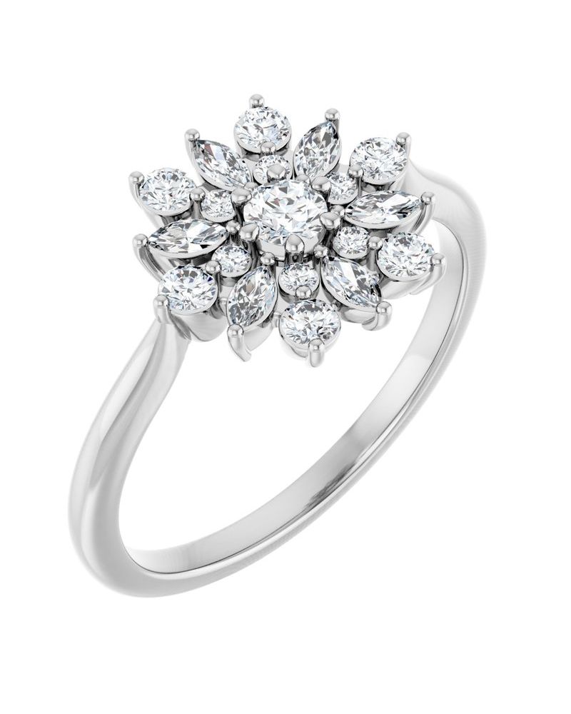 Anel Vintage em Ouro 14k com Diamantes Naturais – Modelo 5