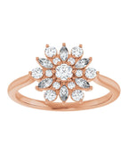 Anel Vintage em Ouro 14k com Diamantes Naturais – Modelo 5